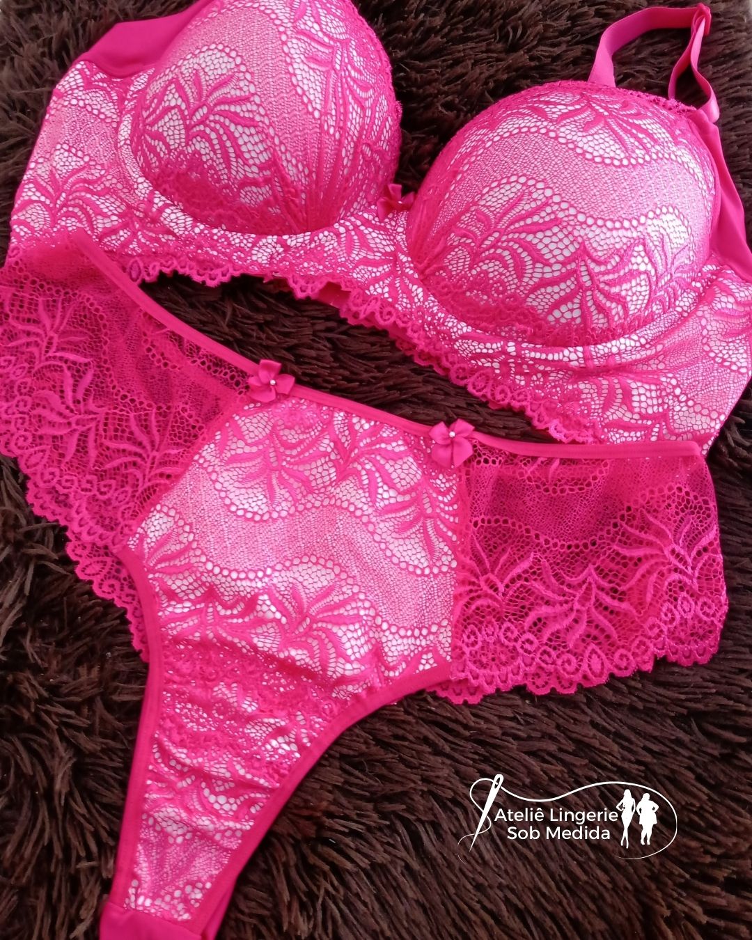 Conjunto de Lingerie Plus Size Pink